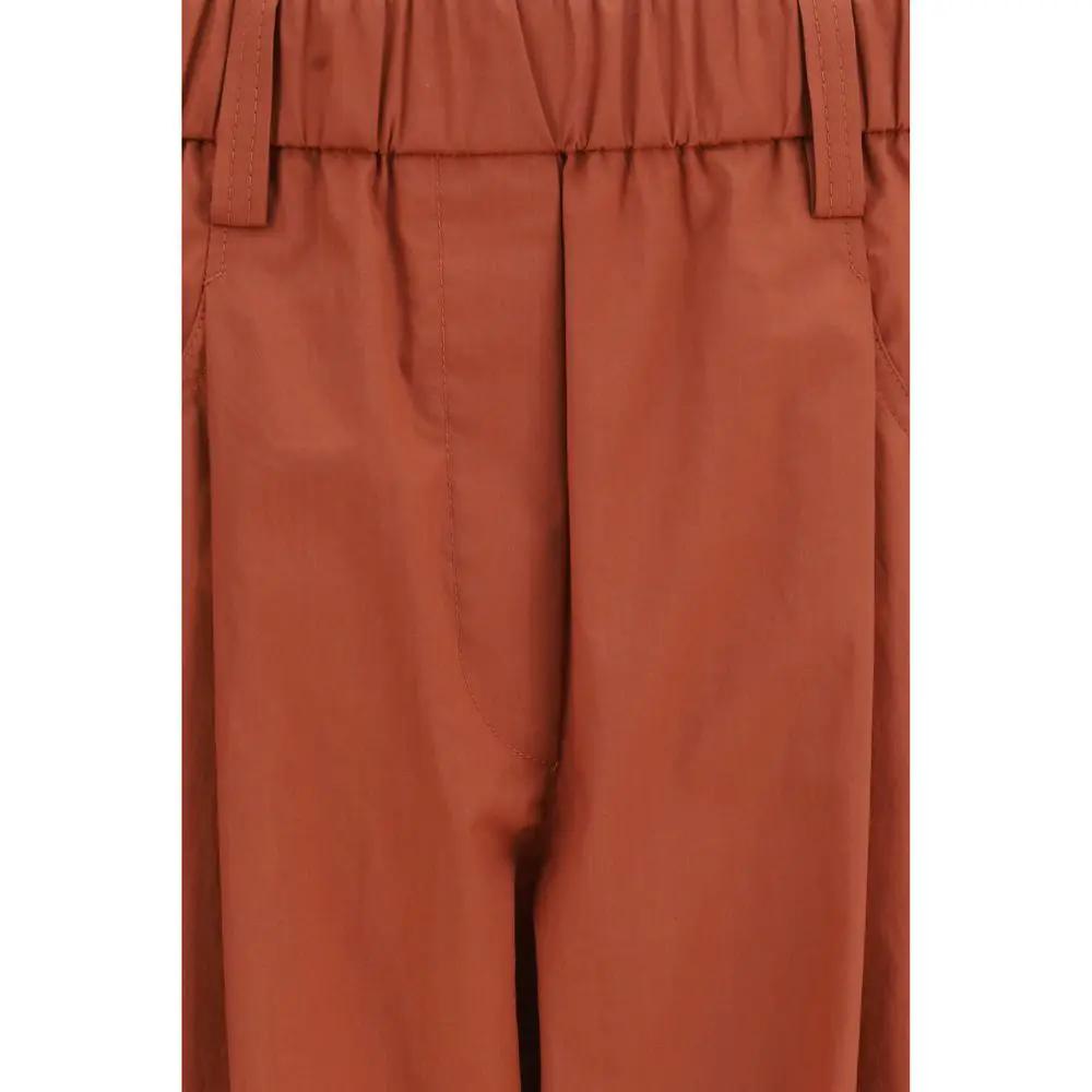 Brunello Cucinelli Orange Cotton Casual Pants