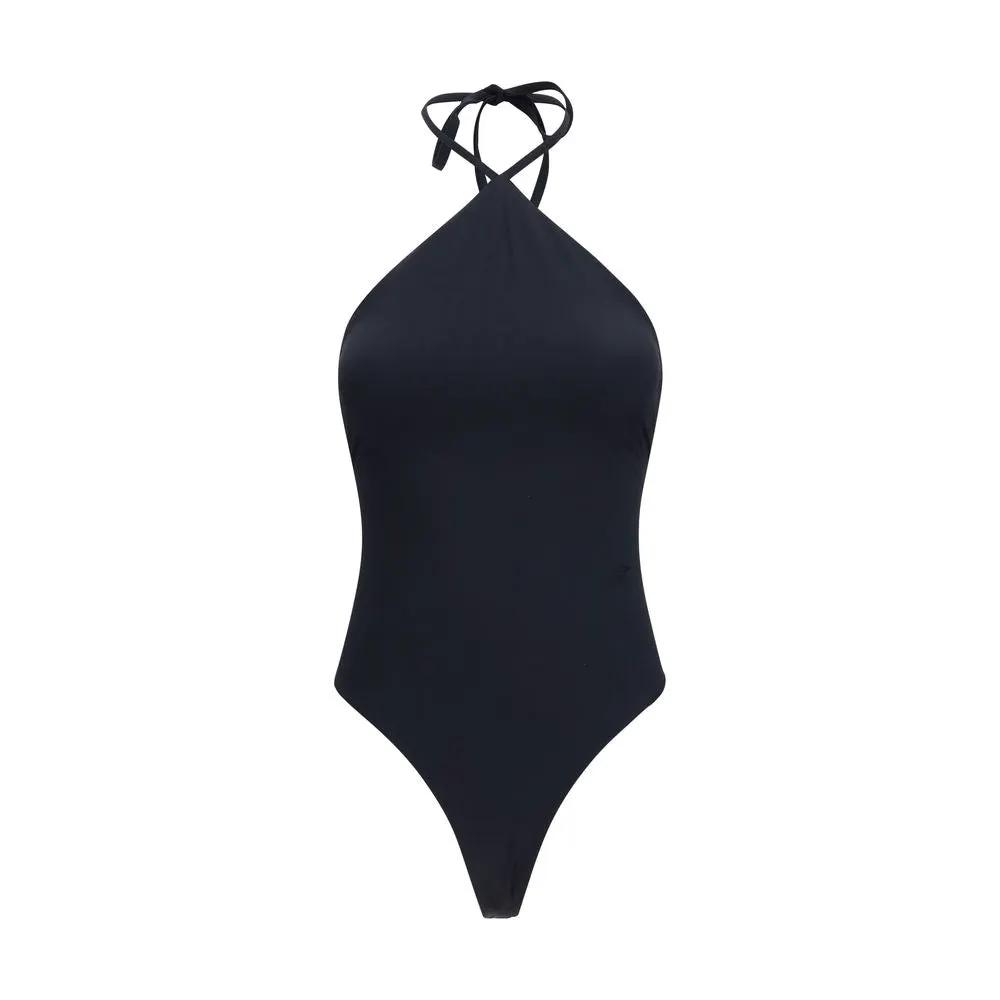 Jacquemus Black Nylon One-Piece Swimsuit