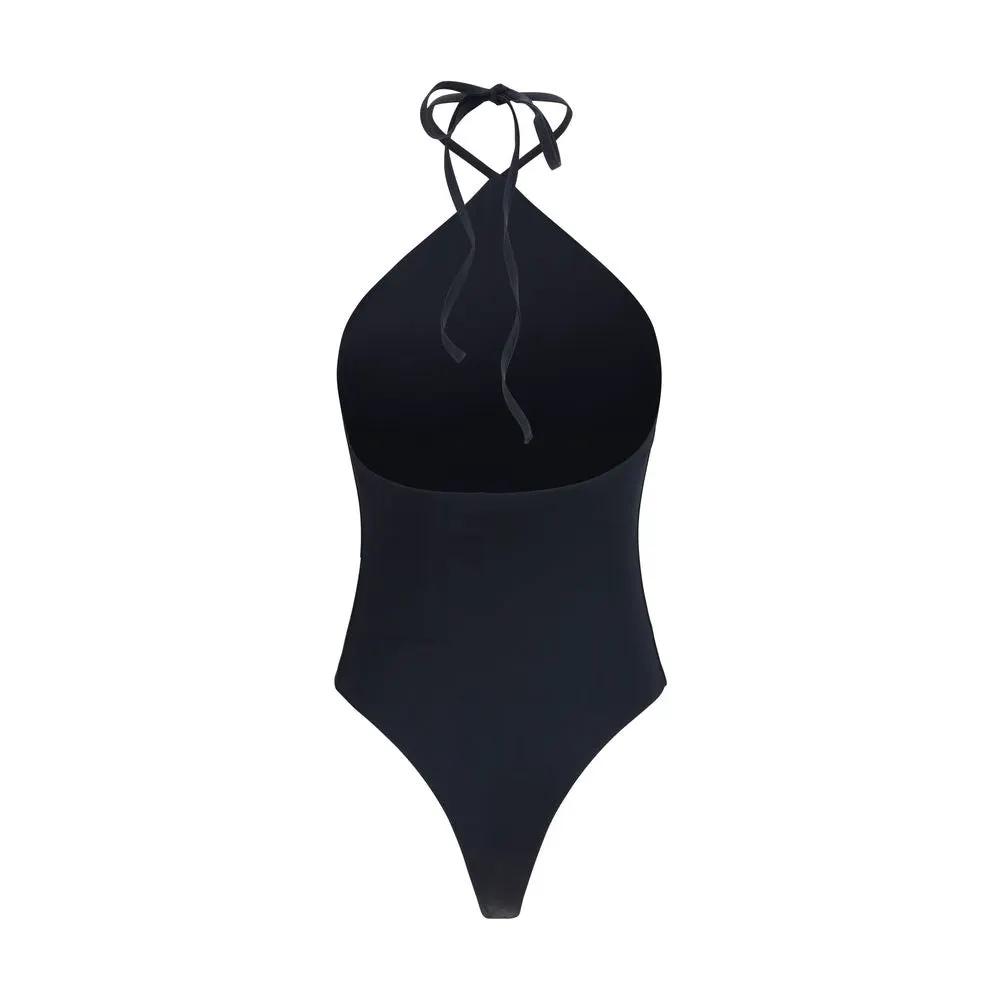 Jacquemus Black Nylon One-Piece Swimsuit