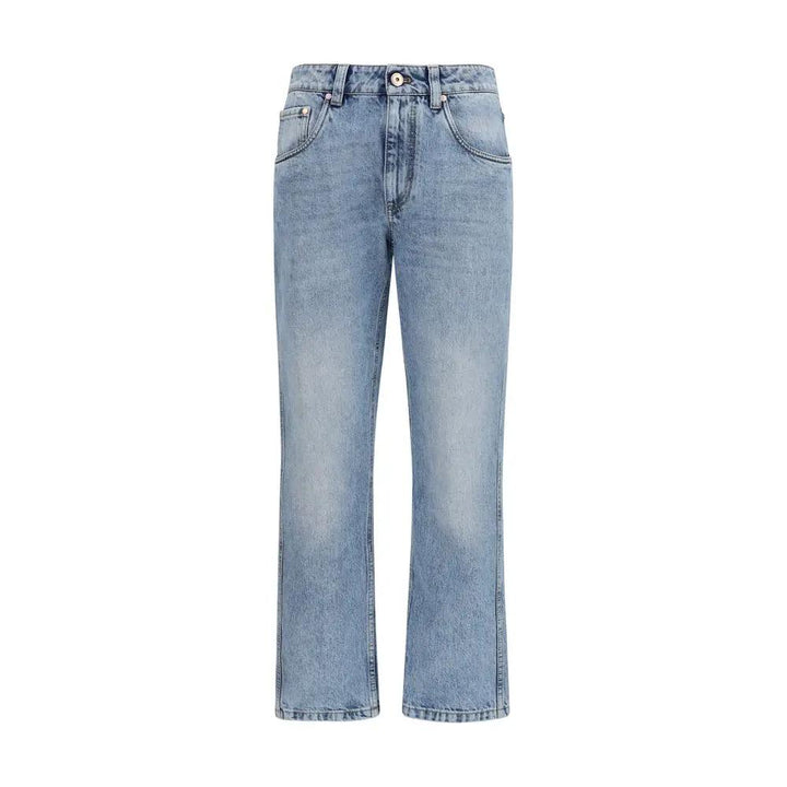 Brunello Cucinelli Blue Cotton Straight-Leg Jeans