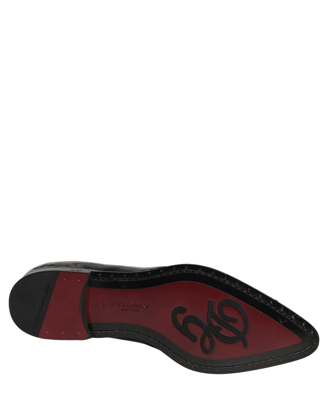 Dolce &amp; Gabbana Black Embellished Derby Dress Formal Shoes