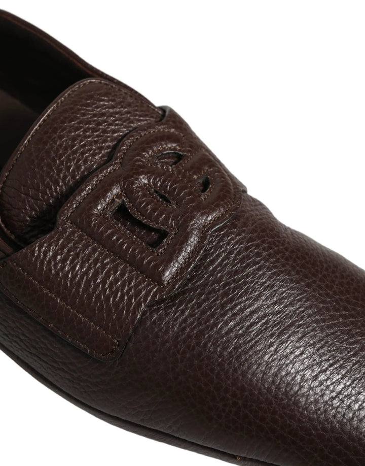 Dolce &amp; Gabbana Sample Sale | Dolce &amp; Gabbana Brown Deerskin Leather Driver Loafers Shoes - | Designer outlet
