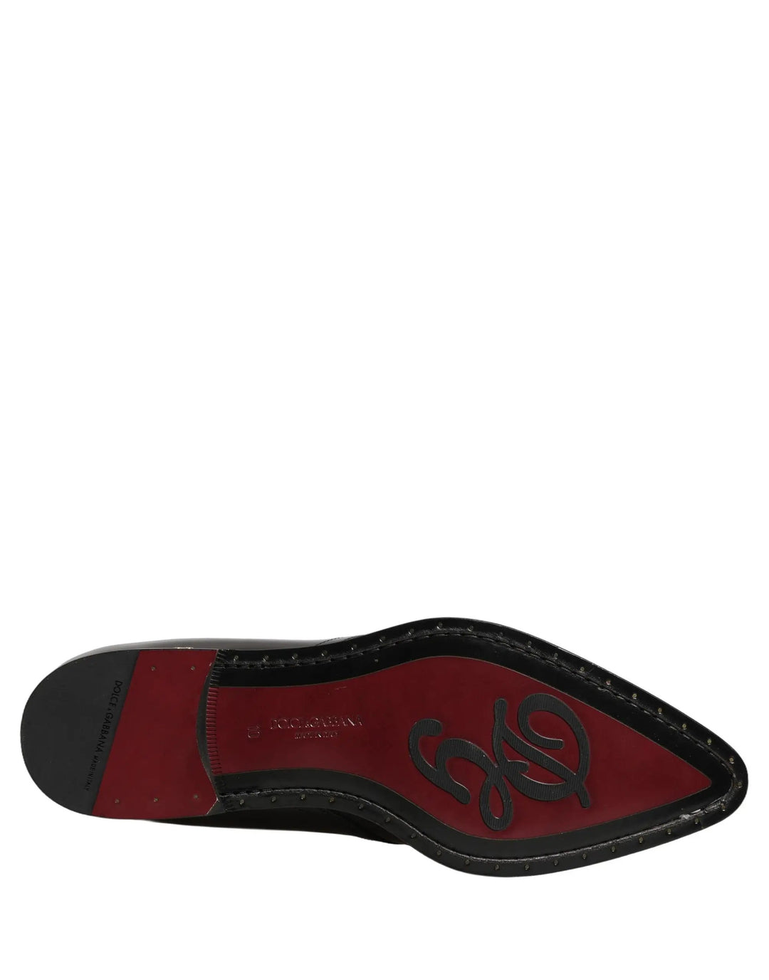 Dolce &amp; Gabbana Black Embellished Derby Dress Formal Shoes