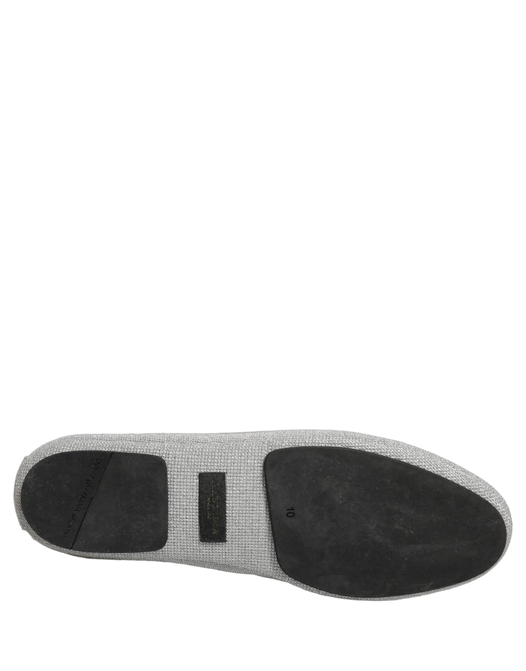 Dolce &amp; Gabbana Gray Crown Rose Angel Embroidery Loafer Shoes