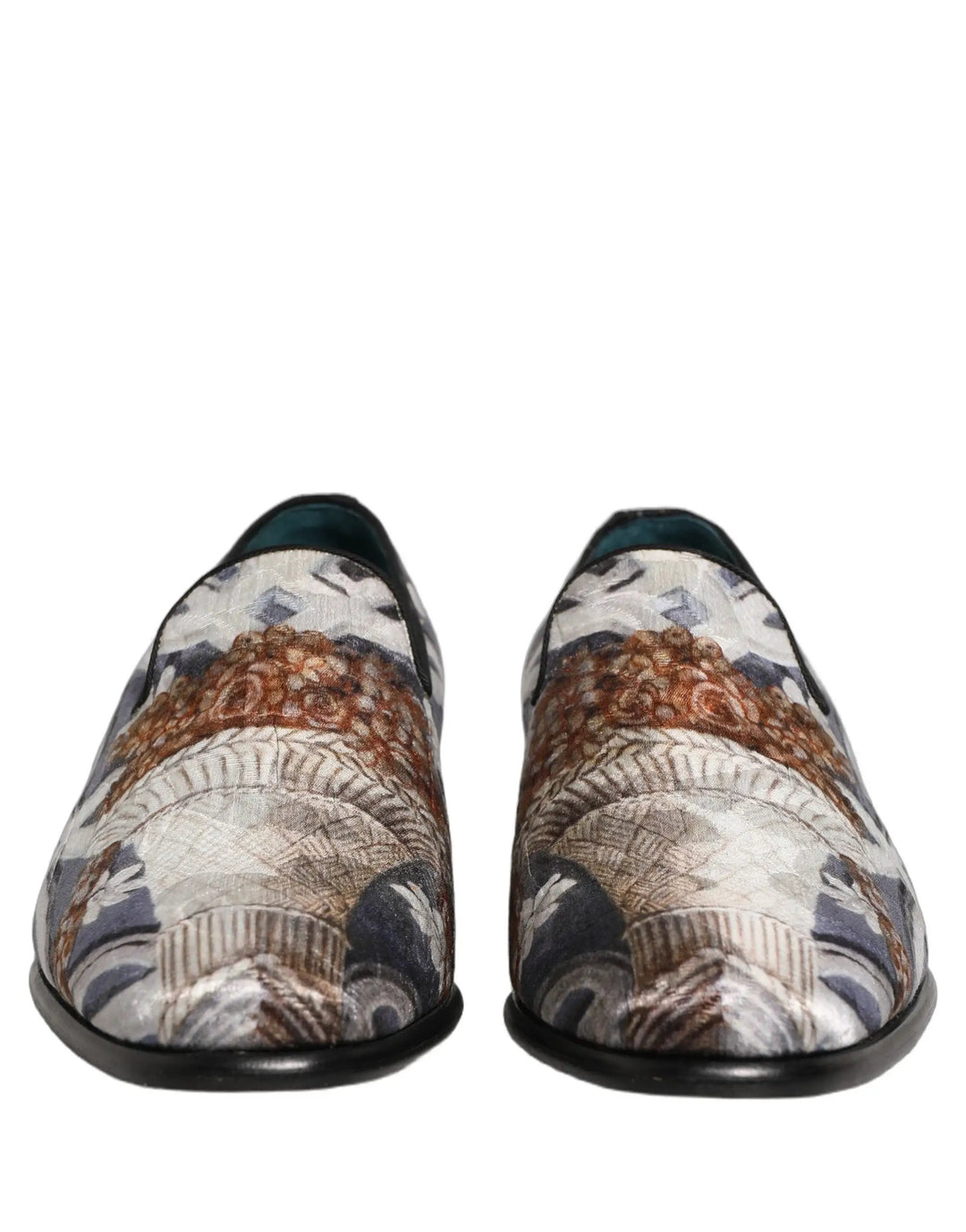 Dolce &amp; Gabbana Multicolor Floral Tapestry Embroidery Loafer Shoes