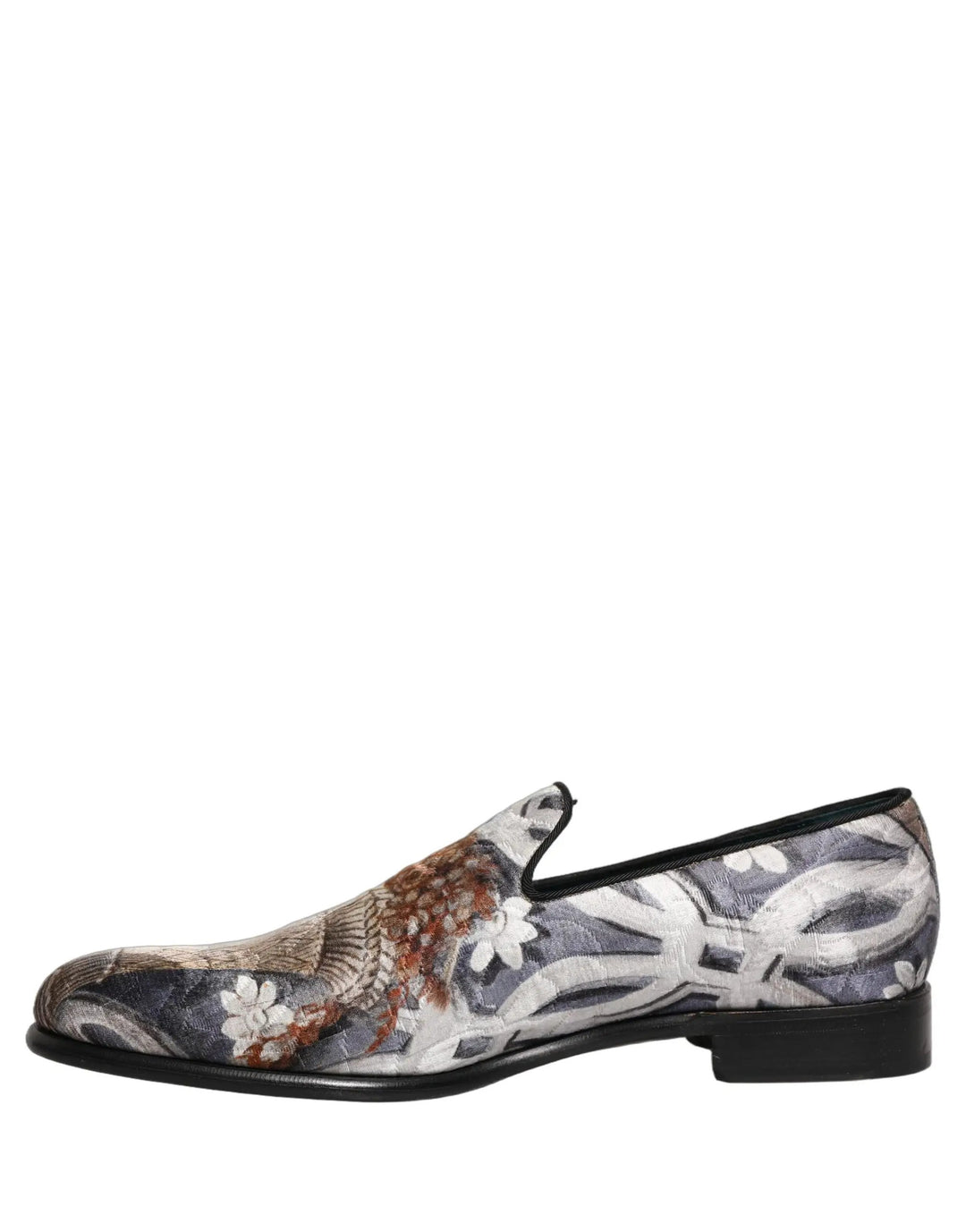 Dolce &amp; Gabbana Multicolor Floral Tapestry Embroidery Loafer Shoes