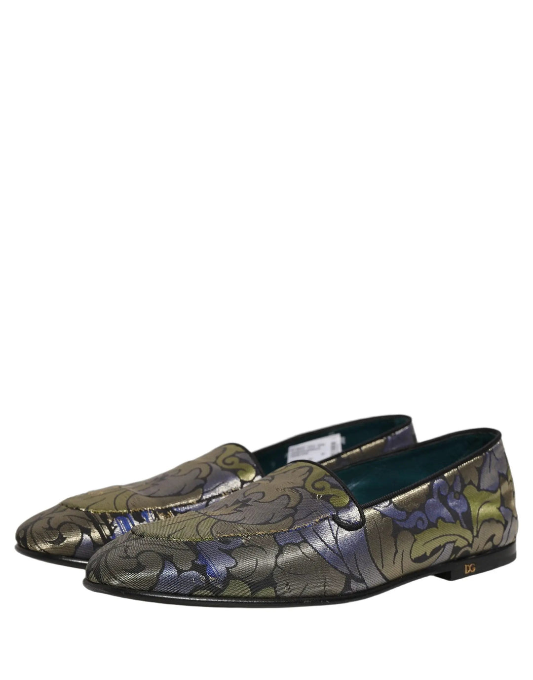 Dolce &amp; Gabbana Multicolor Floral Jacquard Men Loafers Shoes