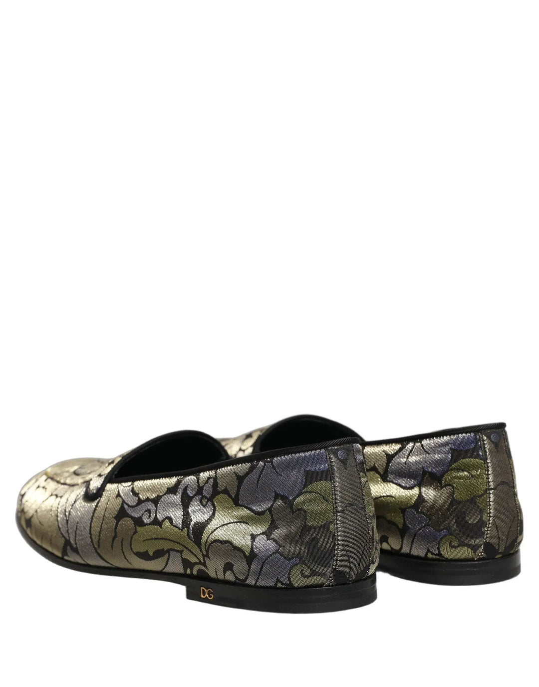 Dolce &amp; Gabbana Multicolor Floral Jacquard Men Loafers Shoes