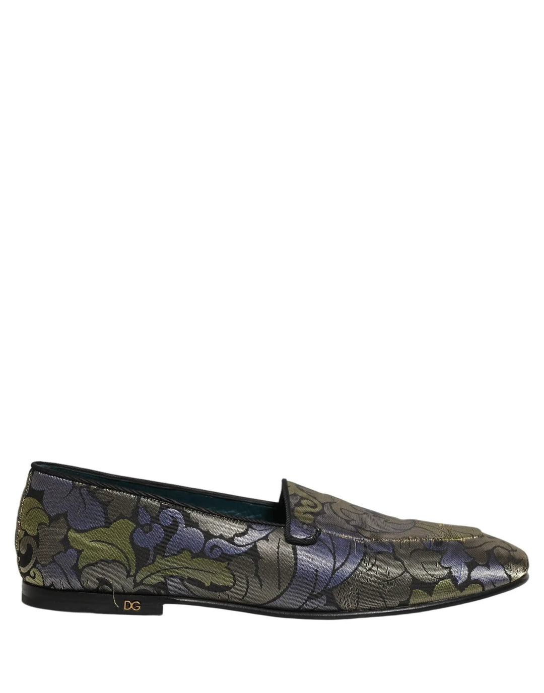 Dolce &amp; Gabbana Multicolor Floral Jacquard Men Loafers Shoes