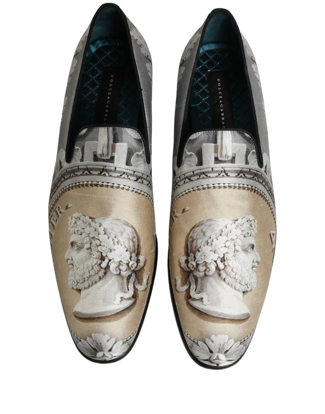 Dolce &amp; Gabbana Multicolor Roman Slip On Dress Loafers Shoes