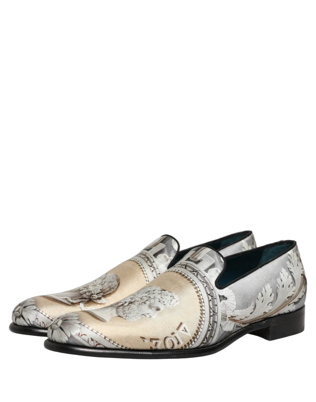 Dolce &amp; Gabbana Multicolor Roman Slip On Dress Loafers Shoes