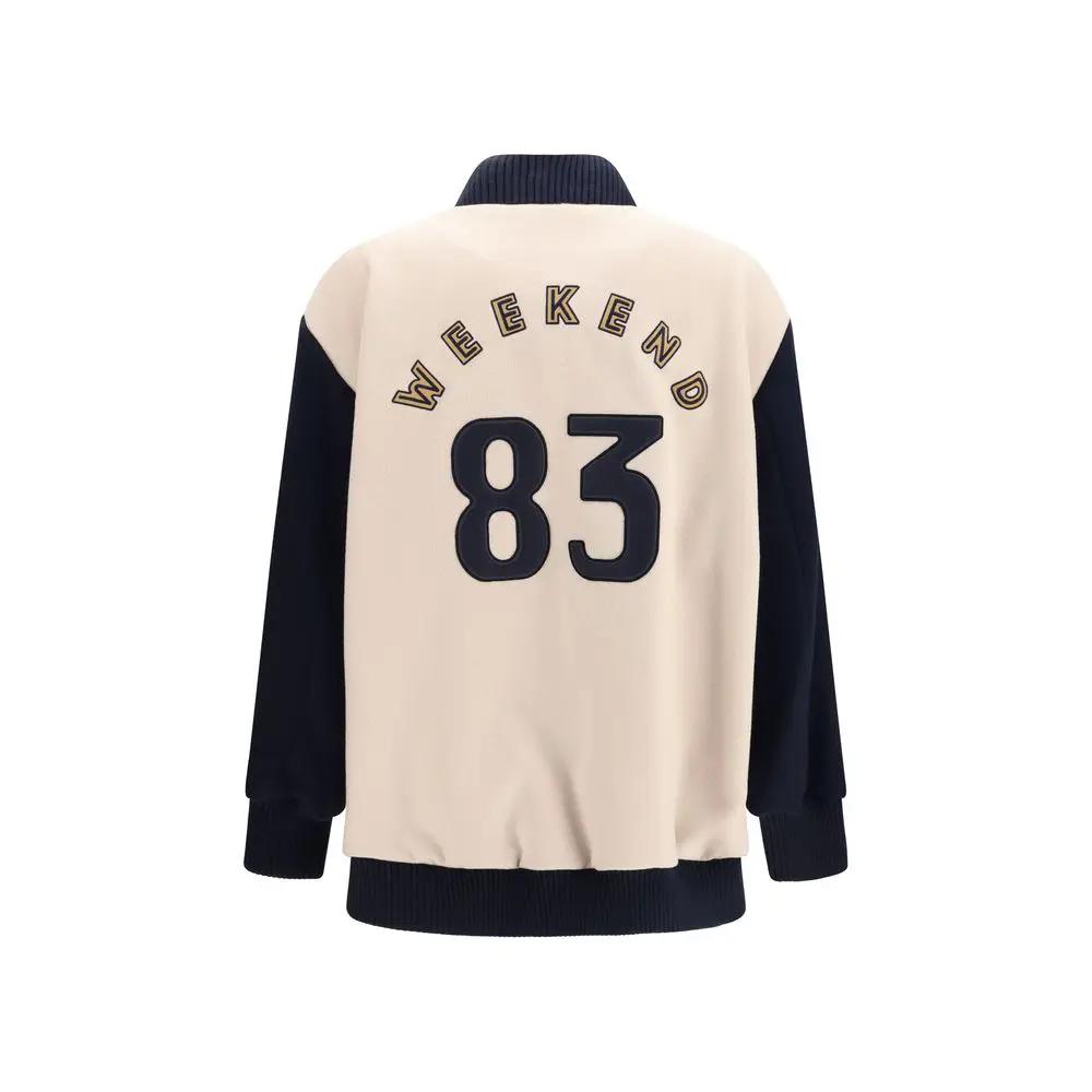 Max Mara Blue Wool Oves Aries Bomber