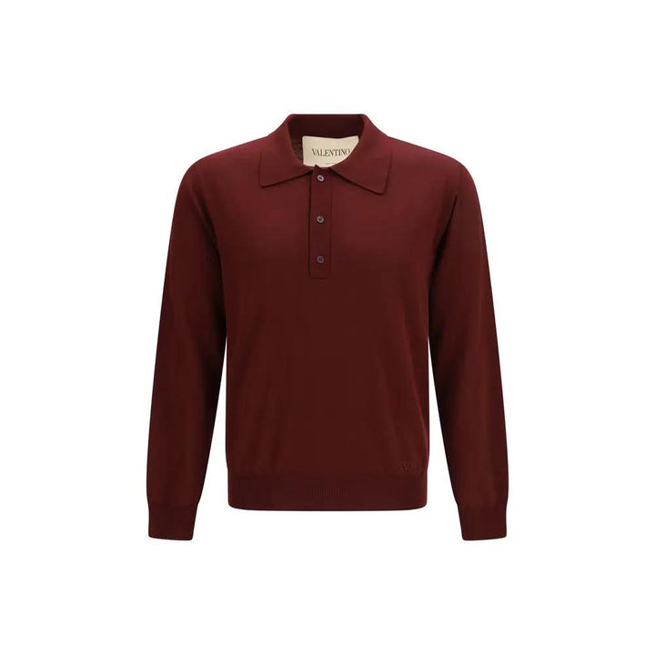 Valentino Bordeaux Wool Oves Aries Polo Shirt