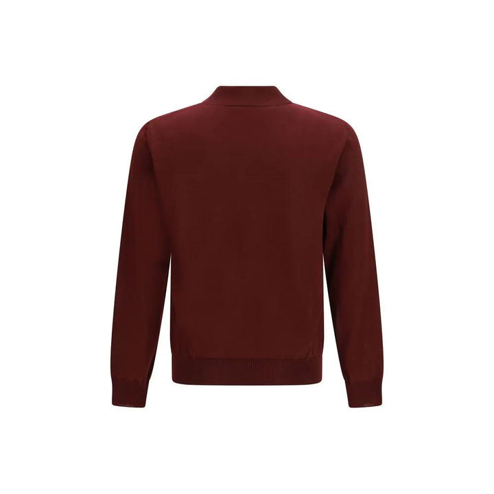Valentino Bordeaux Wool Oves Aries Polo Shirt