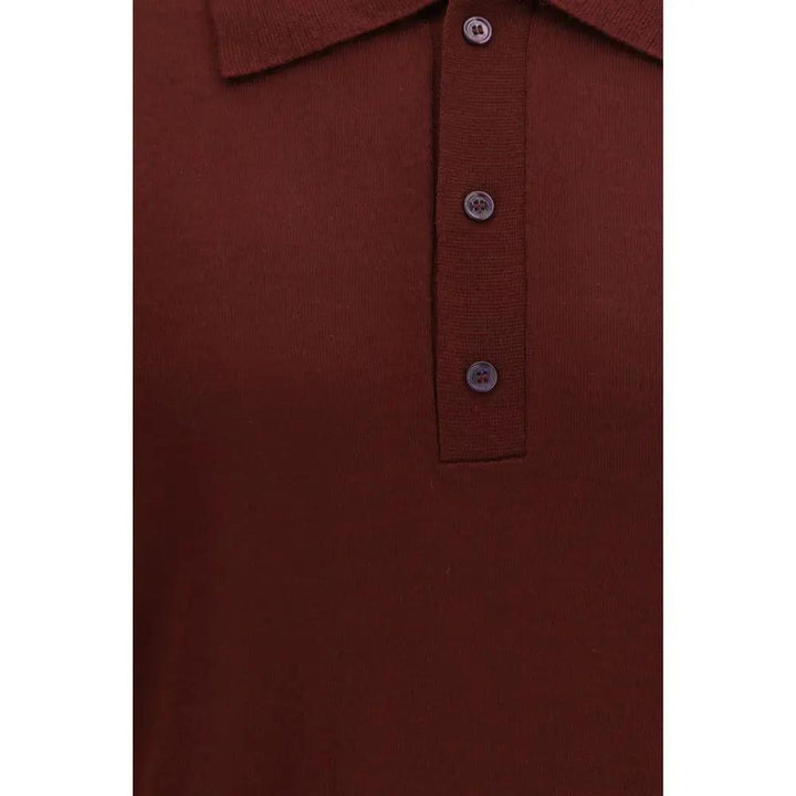 Valentino Bordeaux Wool Oves Aries Polo Shirt
