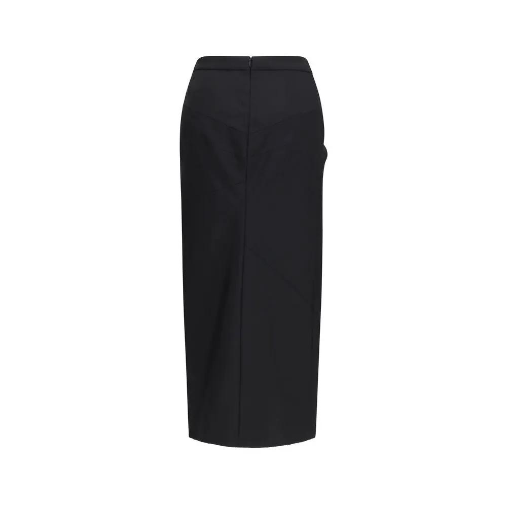 Givenchy Black Wool Oves Aries Midi Skirt