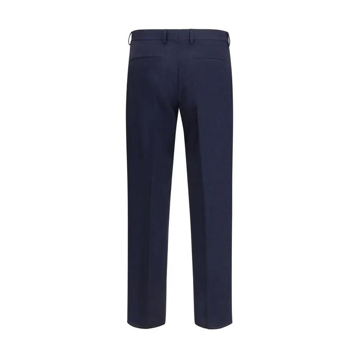 Fendi Blue Wool Oves Aries Dress Pants