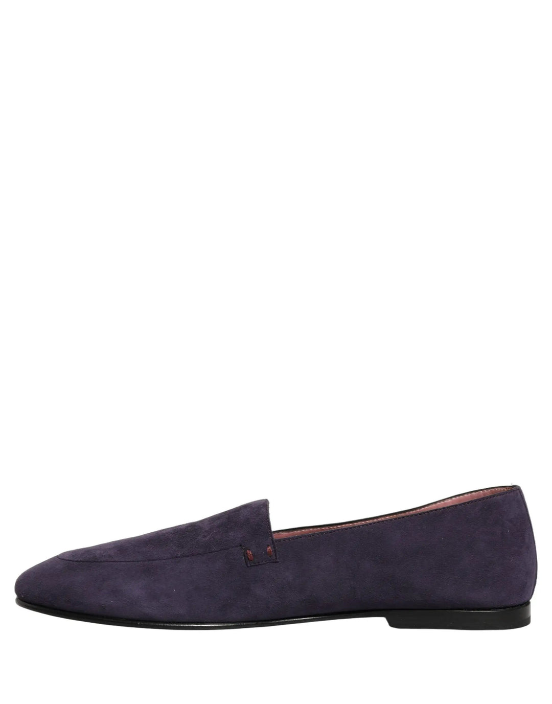 Dolce &amp; Gabbana Violet Velvet Slip On Men Flats Loafers Shoes