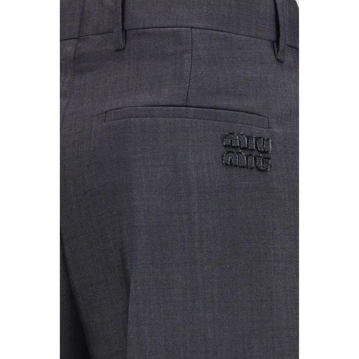 Miu Miu Gray Wool Oves Aries Dress Pants