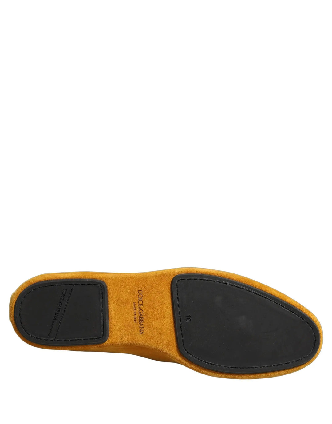 Dolce &amp; Gabbana Yellow Velvet Slip On Men Dress Loafers Shoes