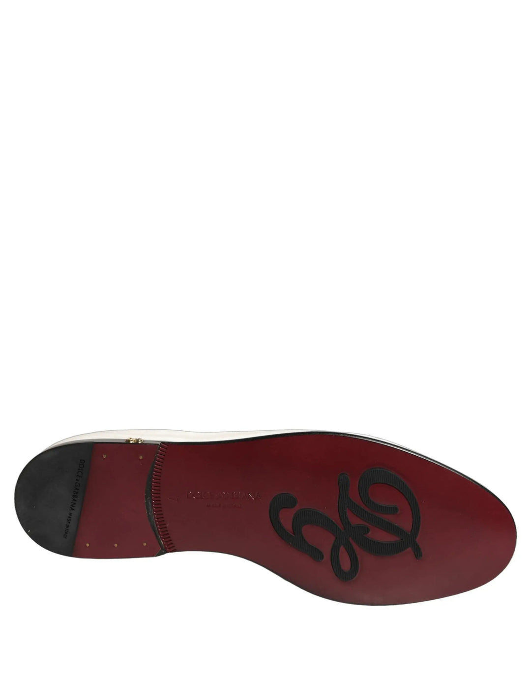 Dolce &amp; Gabbana White Velvet Slip On Men Flats Loafers Shoes