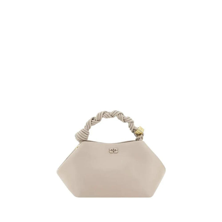 Ganni White Calf Leather Bos Taurus Handbag