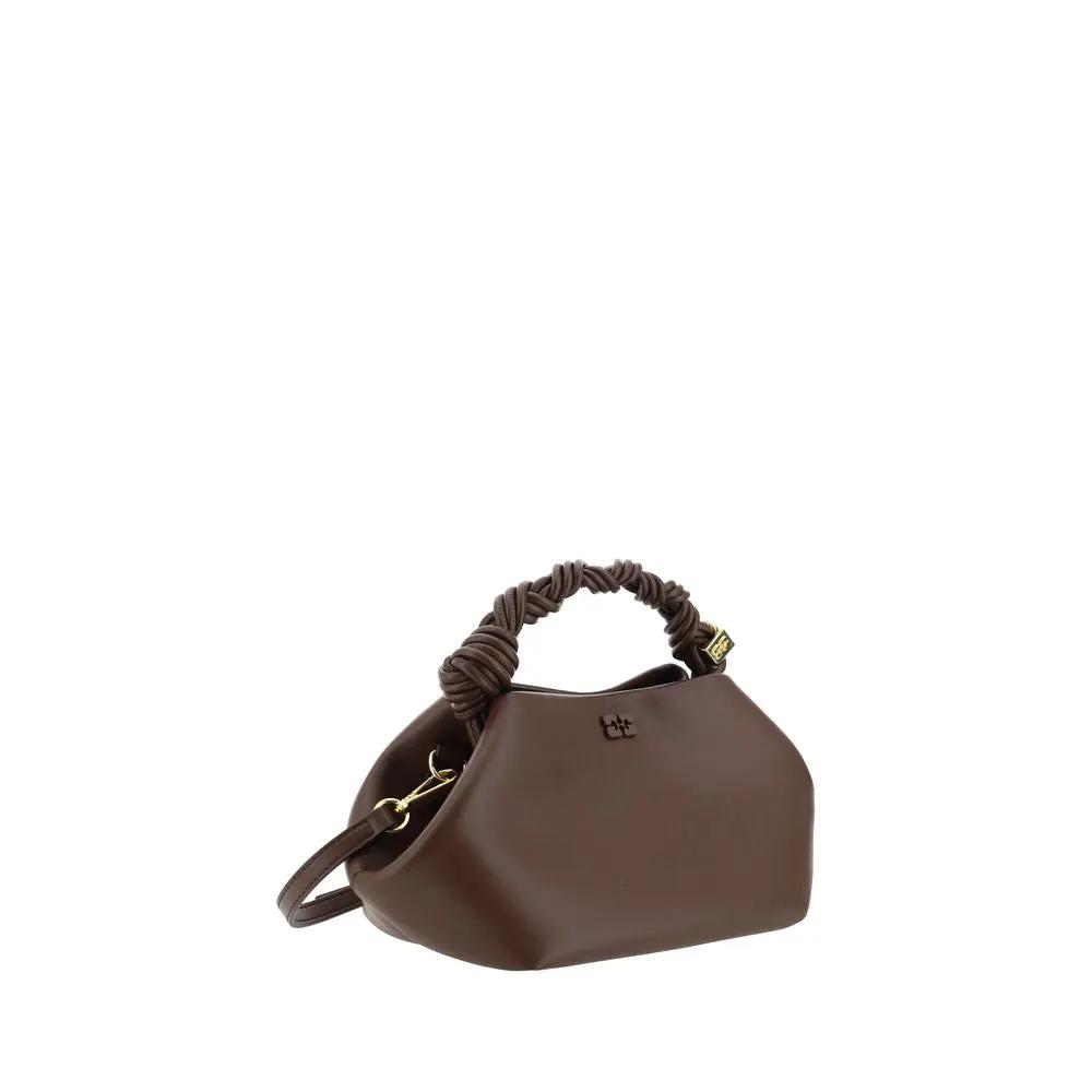 Ganni Brown Calf Leather Bos Taurus Handbag