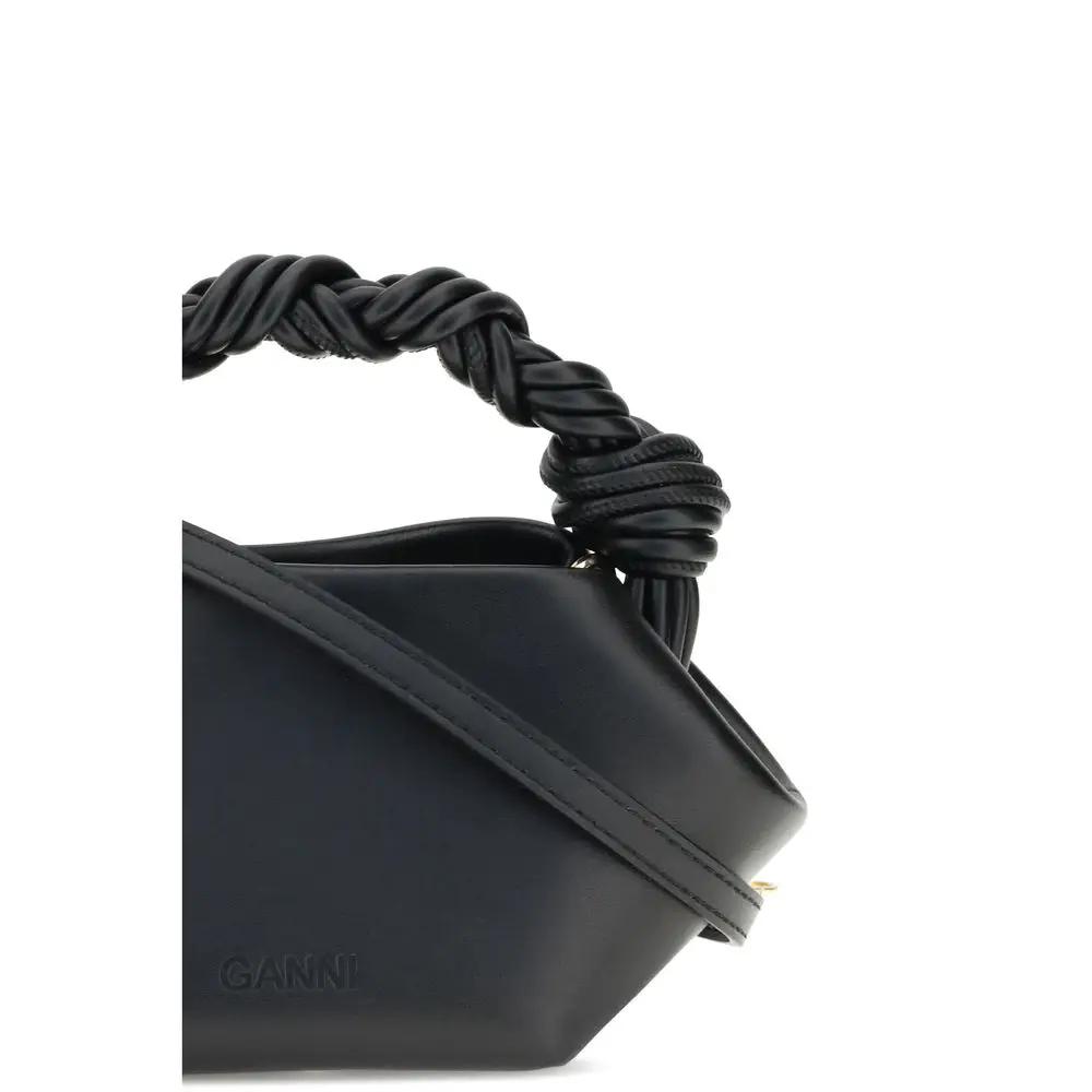 Ganni Black Leather Shoulder Bag