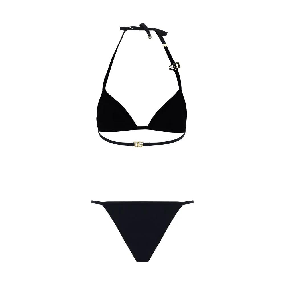 Dolce &amp; Gabbana Black Nylon Bikini