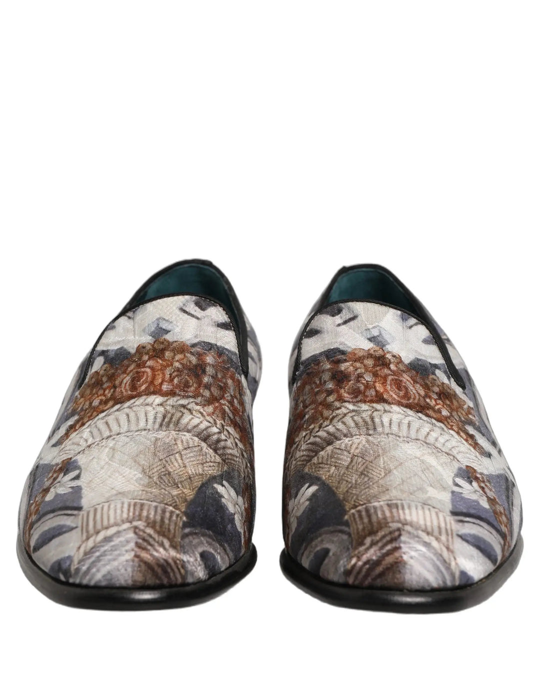 Dolce &amp; Gabbana Multicolor Floral Tapestry Embroidery Loafer Shoes