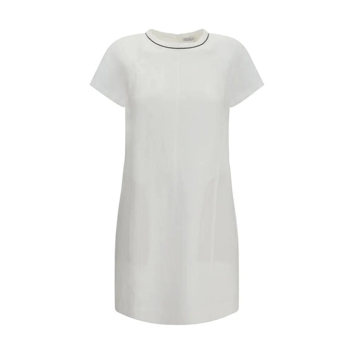 Brunello Cucinelli White Viscose Casual Dress