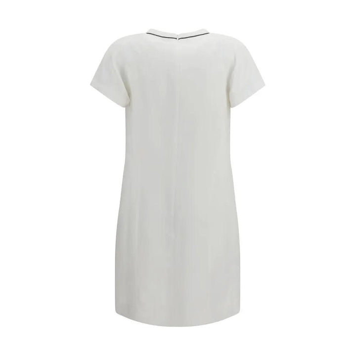 Brunello Cucinelli White Viscose Casual Dress