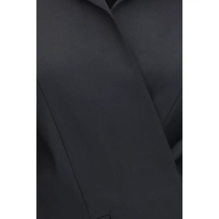 Khaite Black Wool Oves Aries Full-Length Jacket