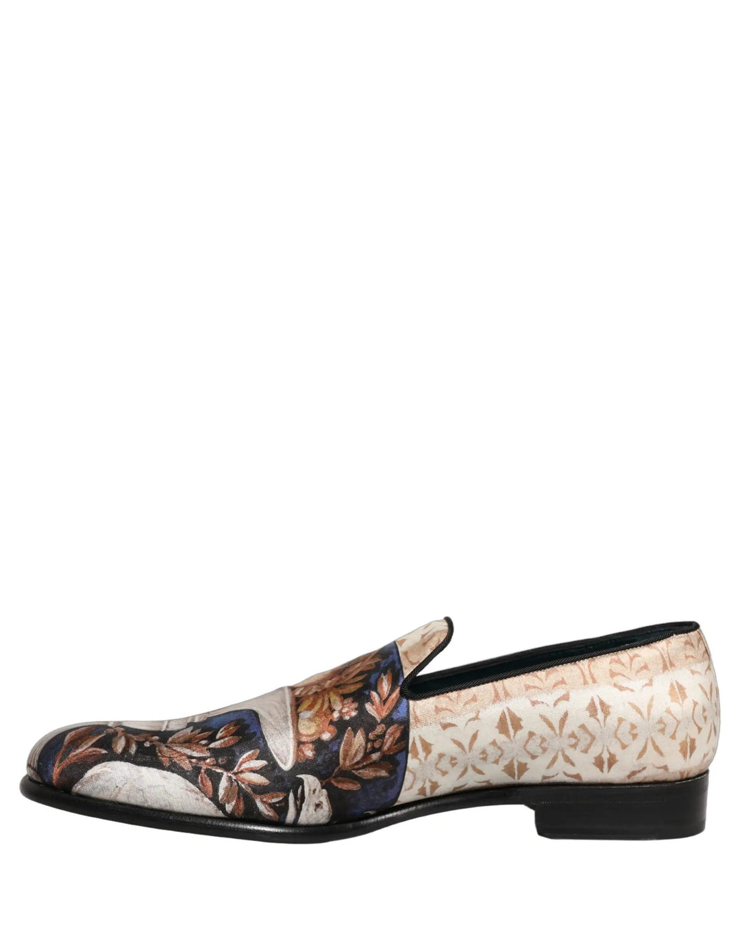 Dolce &amp; Gabbana Multicolor Fruit Print Velvet Loafers Shoes