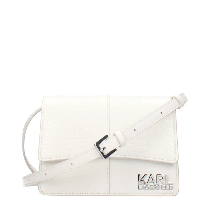 Karl Lagerfeld White Polyethylene Crossbody Bag