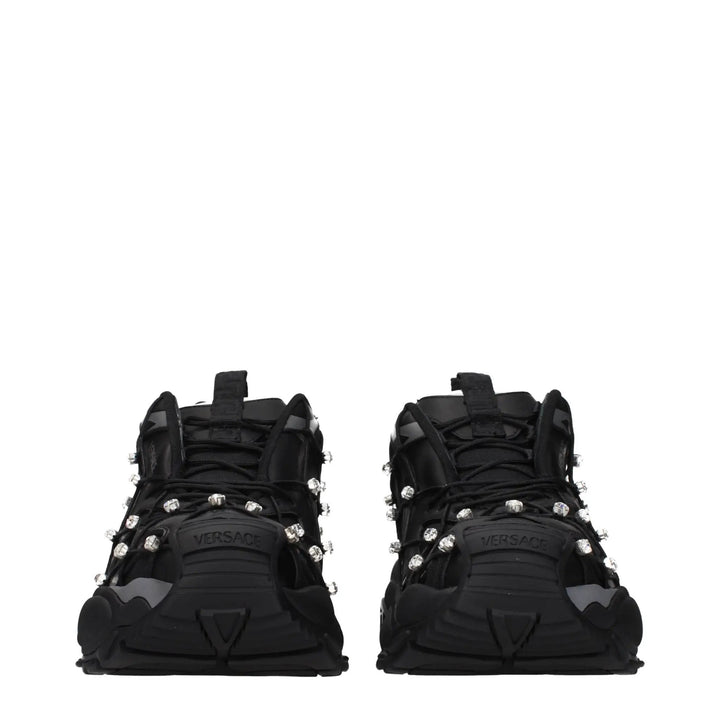 Versace Black Fabric Sneakers