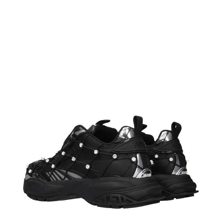 Versace Black Fabric Sneakers