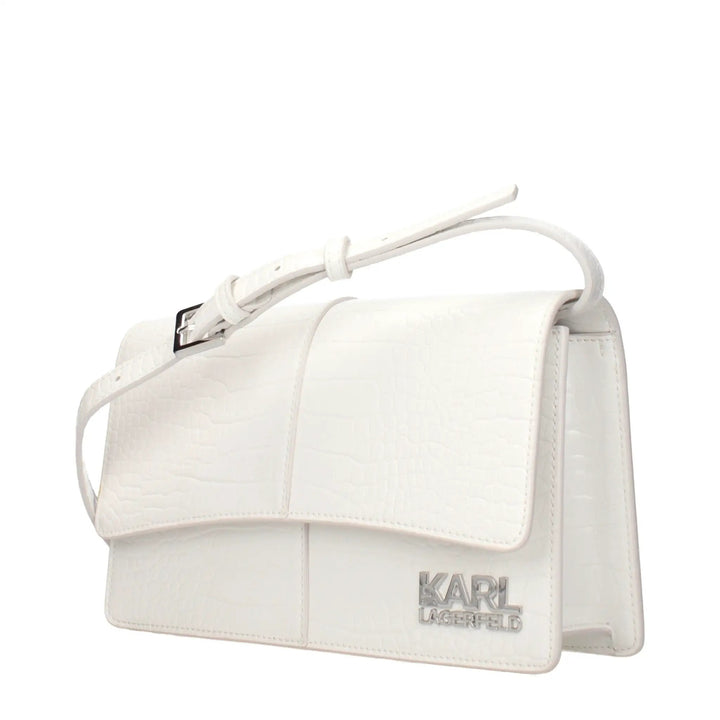 Karl Lagerfeld White Polyethylene Crossbody Bag