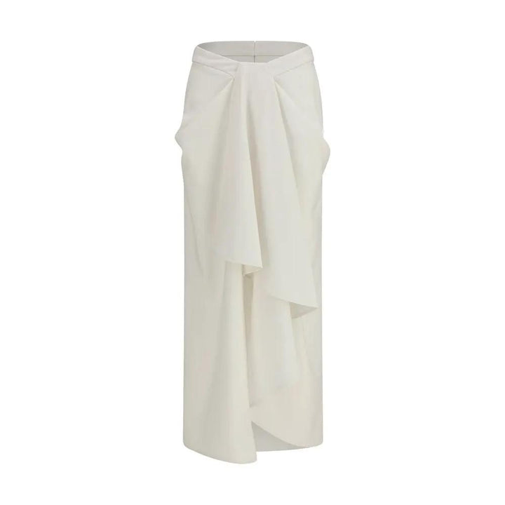 Givenchy White Wool Oves Aries Long Skirt