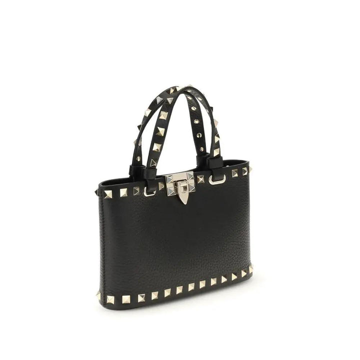 Valentino Garavani Black Calf Leather Bos Taurus Handbag