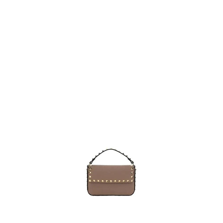Valentino Garavani Beige Calf Leather Bos Taurus Shoulder Bag