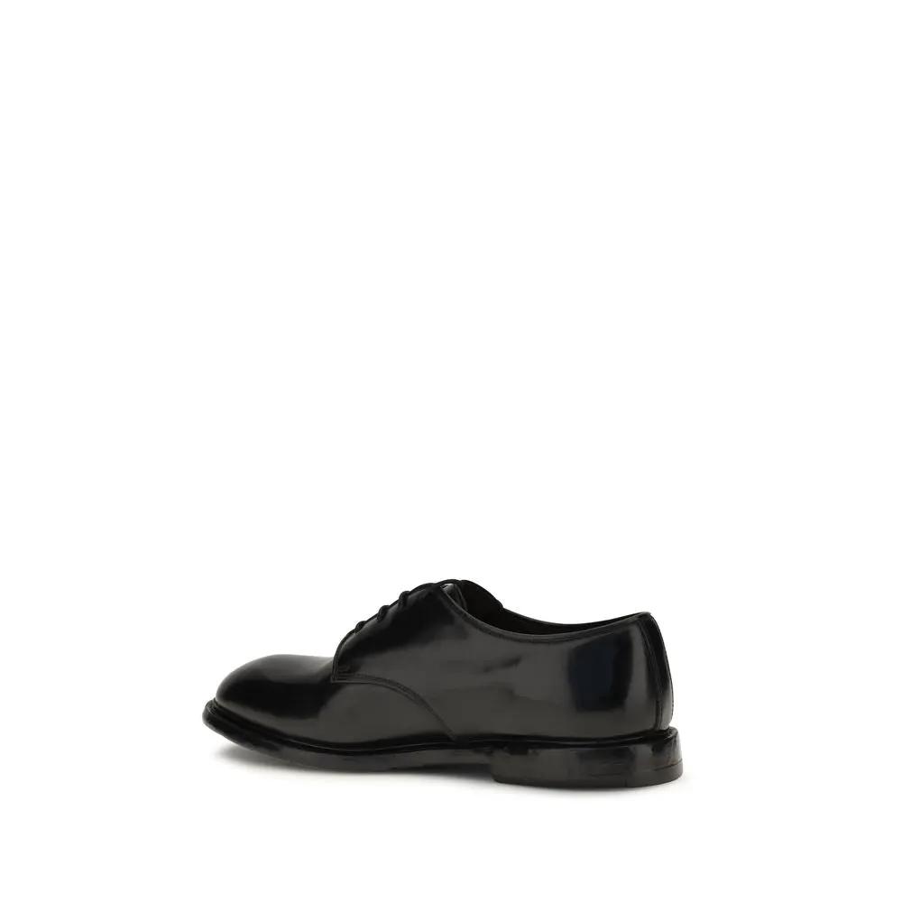 Premiata Black Calf Leather Bos Taurus Oxfords And Derbies