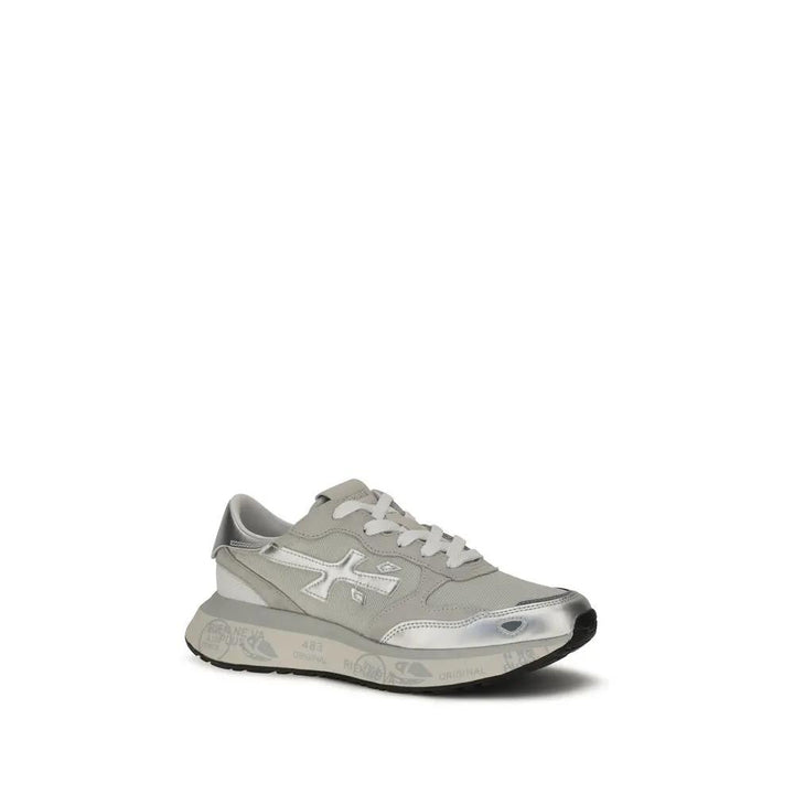 Premiata Silver Nylon Athletic Sneakers