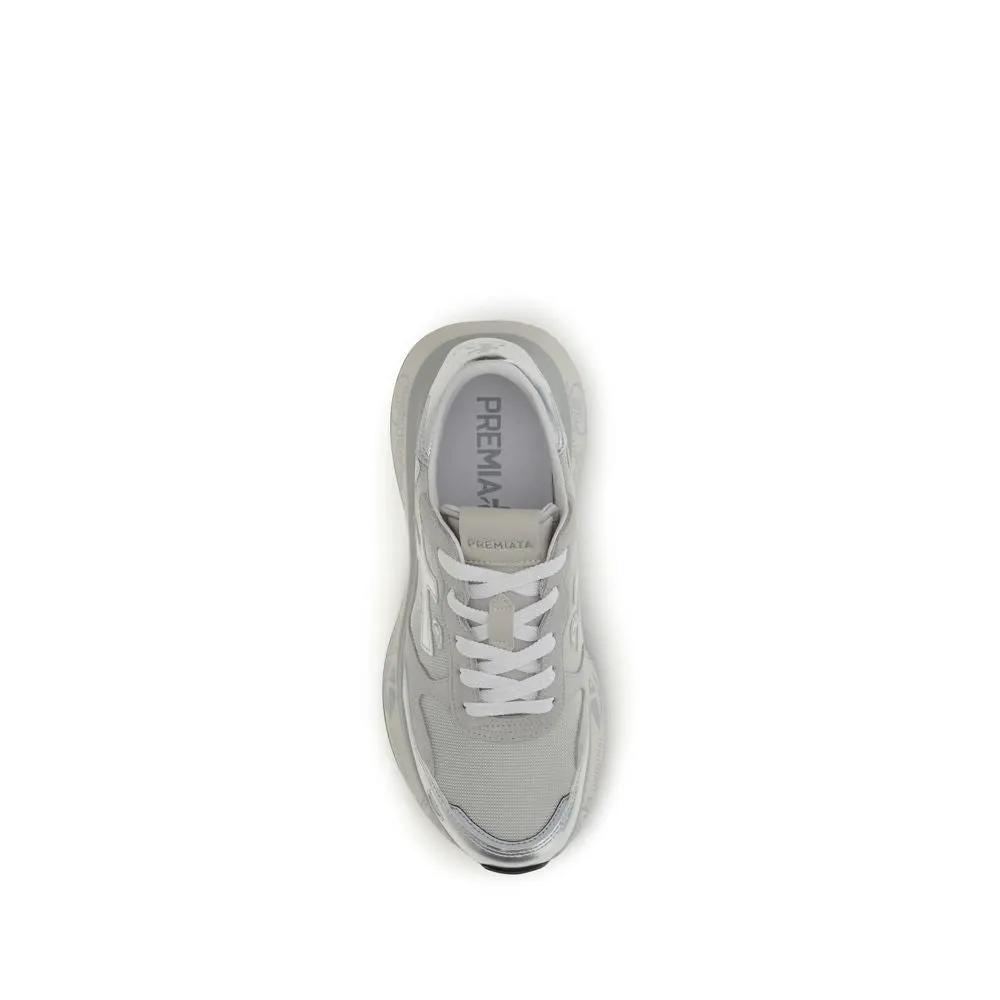 Premiata Silver Nylon Athletic Sneakers