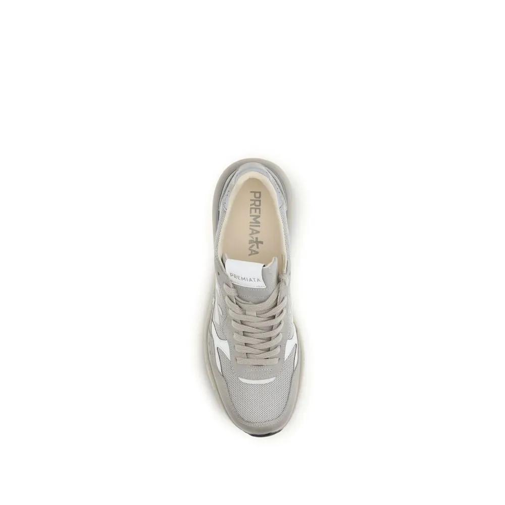 Premiata Gray Polyester Low Top Sneakers