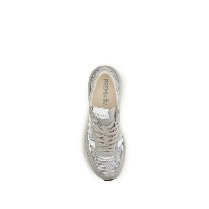 Premiata Gray Polyester Low Top Sneakers