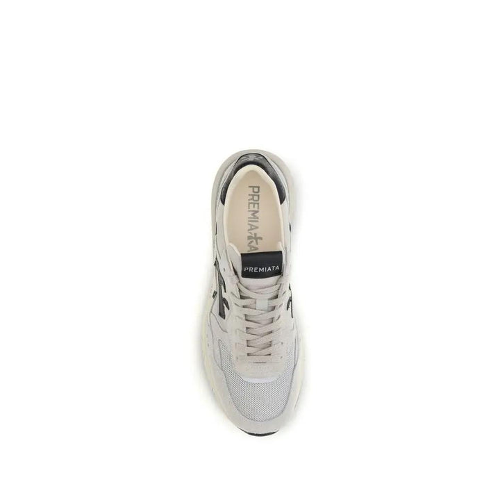 Premiata White Polyester Low Top Sneakers