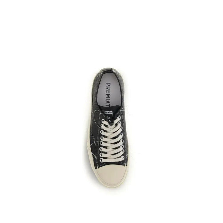 Premiata Black Calf Leather Bos Taurus Low Top Sneakers