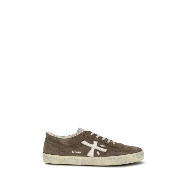 Premiata Brown Calf Leather Bos Taurus Low Top Sneakers