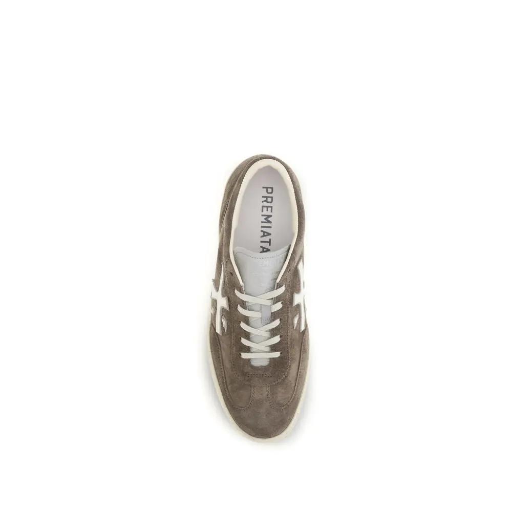 Premiata Brown Calf Leather Bos Taurus Low Top Sneakers